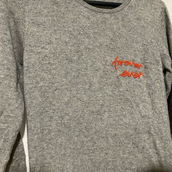 A loves A Women's Pullover Sweater Crew Neck Long Sleeve wool  Gray Size small - Picture 10 of 16